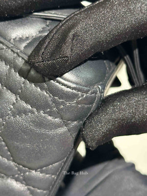 Dior Matte Black Lambskin Lady Dior Medium Bag