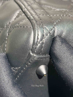 Dior Matte Black Lambskin Lady Dior Medium Bag