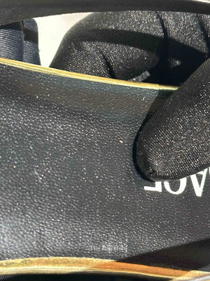 Versace Gold Patent Leather Medusa Slingback Flats Size 40