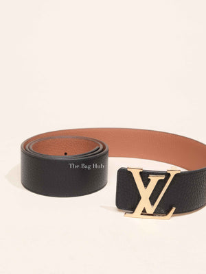 Louis Vuitton Brown/Black Leather Initiales Reversible Belt 40mm Size 95/38