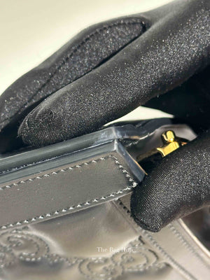 Gucci Black GG Matelesse Leather Slim Chain Small Clutch Bag
