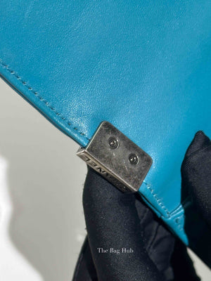Chanel Teal Lambskin Quilted Le Boy Large Bag