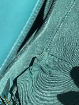 Chanel Teal Lambskin Quilted Le Boy Large Bag