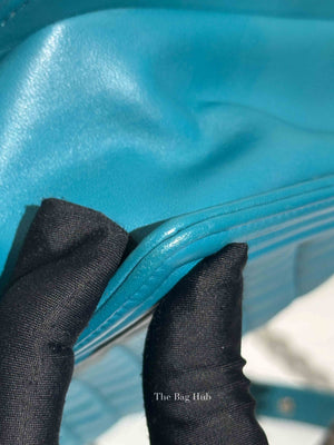 Chanel Teal Lambskin Quilted Le Boy Large Bag