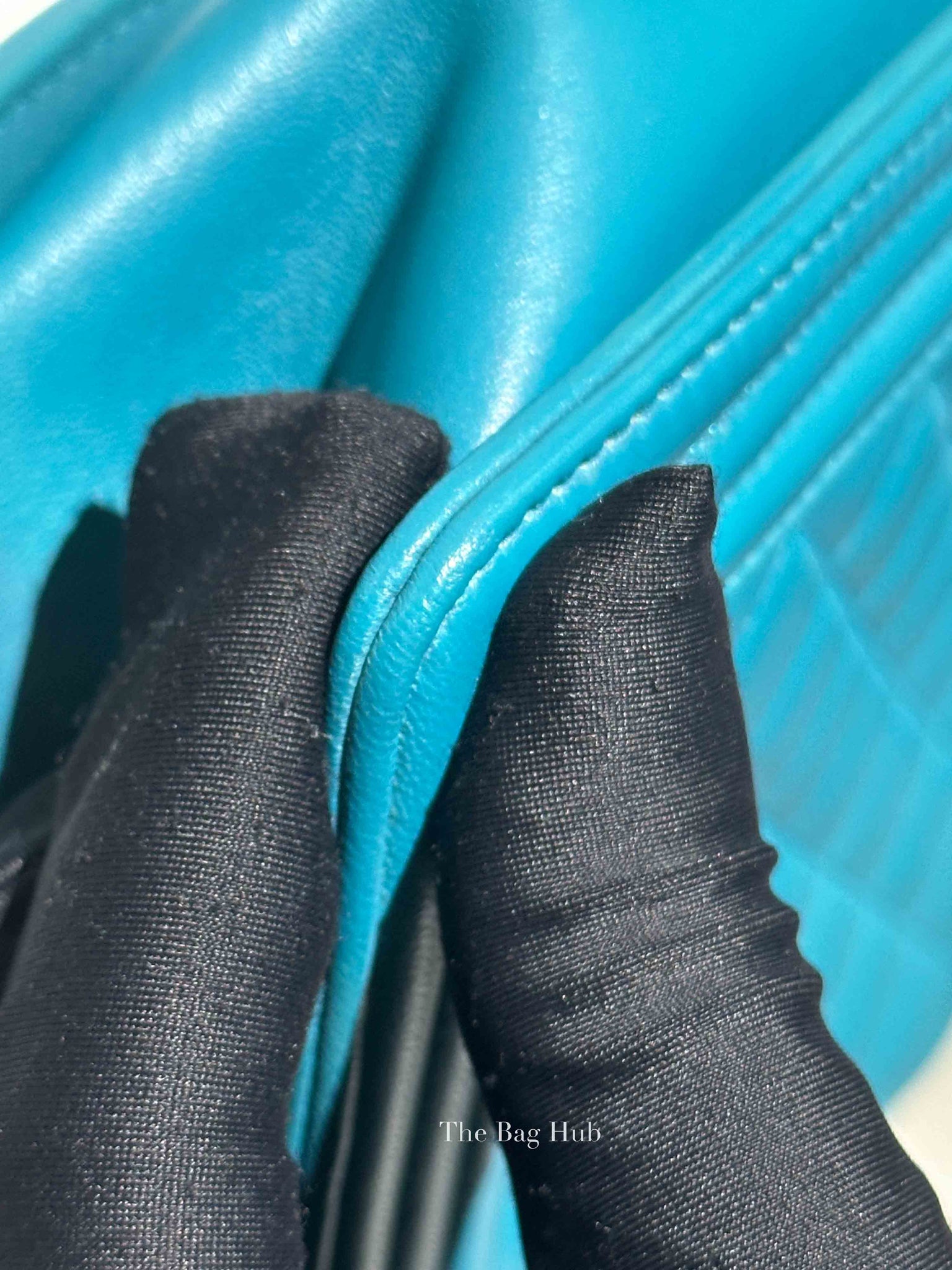 Chanel Teal Lambskin Quilted Le Boy Large Bag