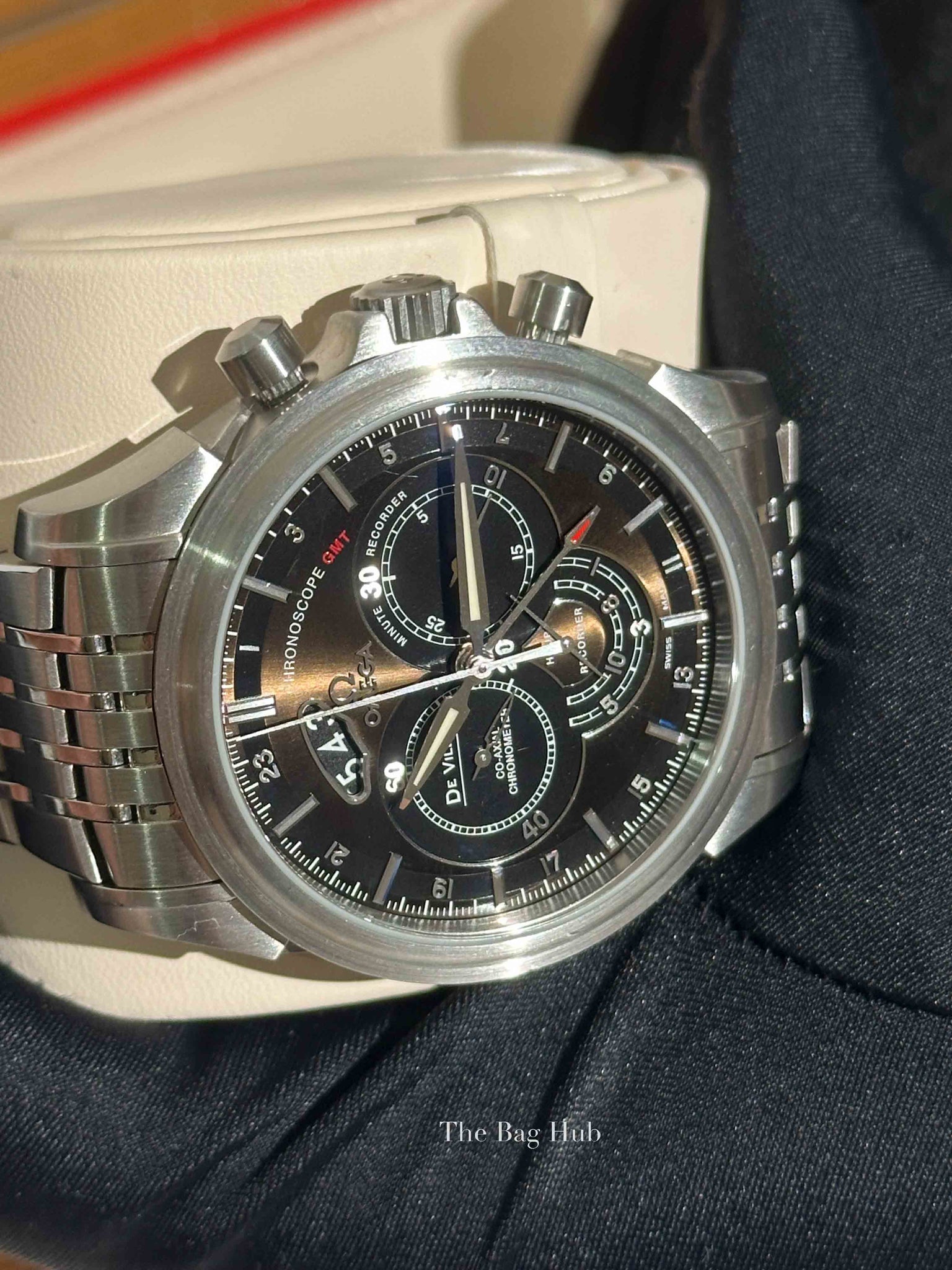 Omega Deville Stainless Steel Co-Axial Chronoscope Watch 44mm