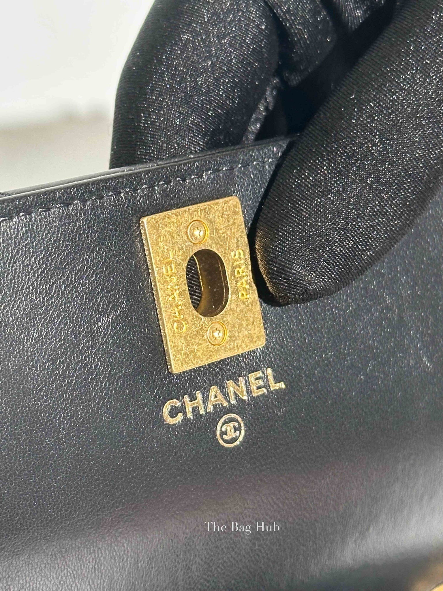 Chanel Black Lambskin Quilted Pillow Crush Wallet On Chain