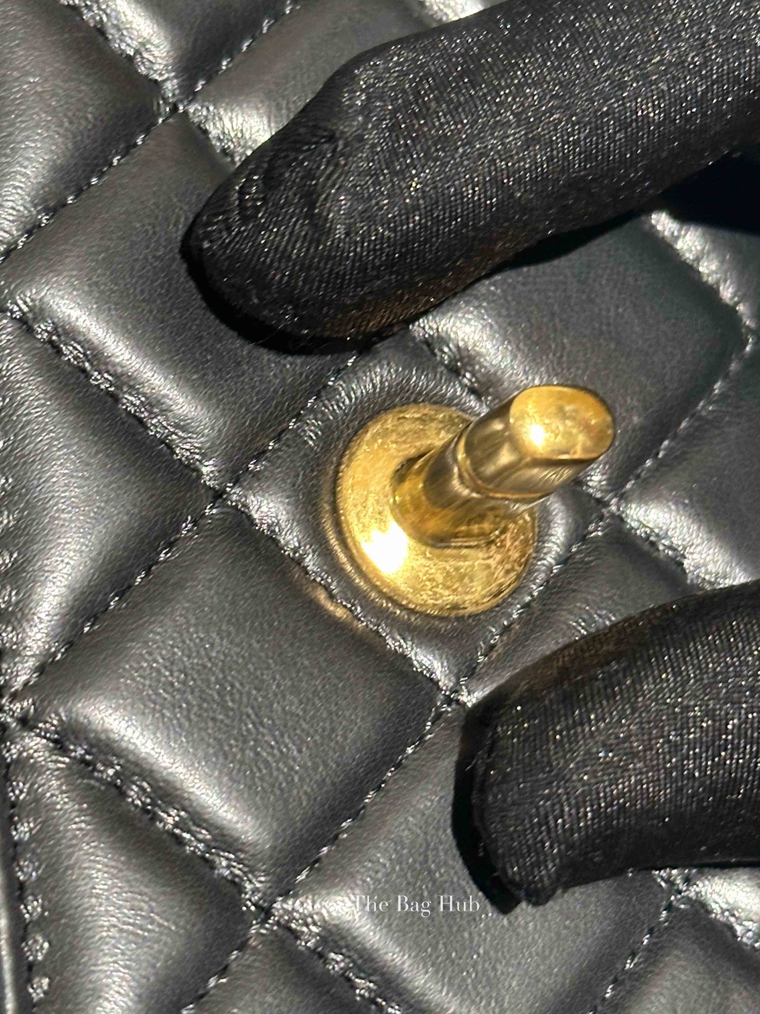 Chanel Black Lambskin Quilted Pillow Crush Wallet On Chain