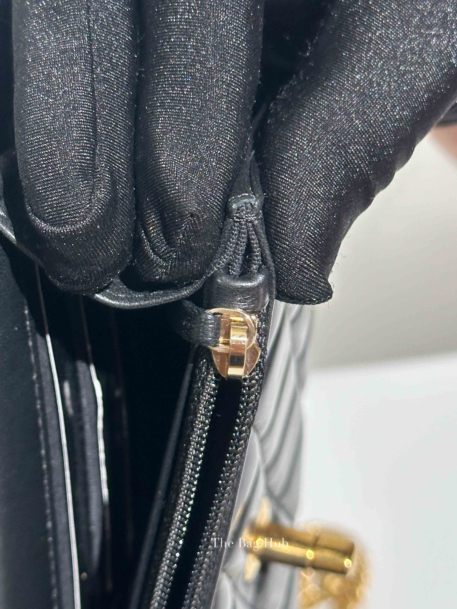 Chanel Black Lambskin Quilted Pillow Crush Wallet On Chain