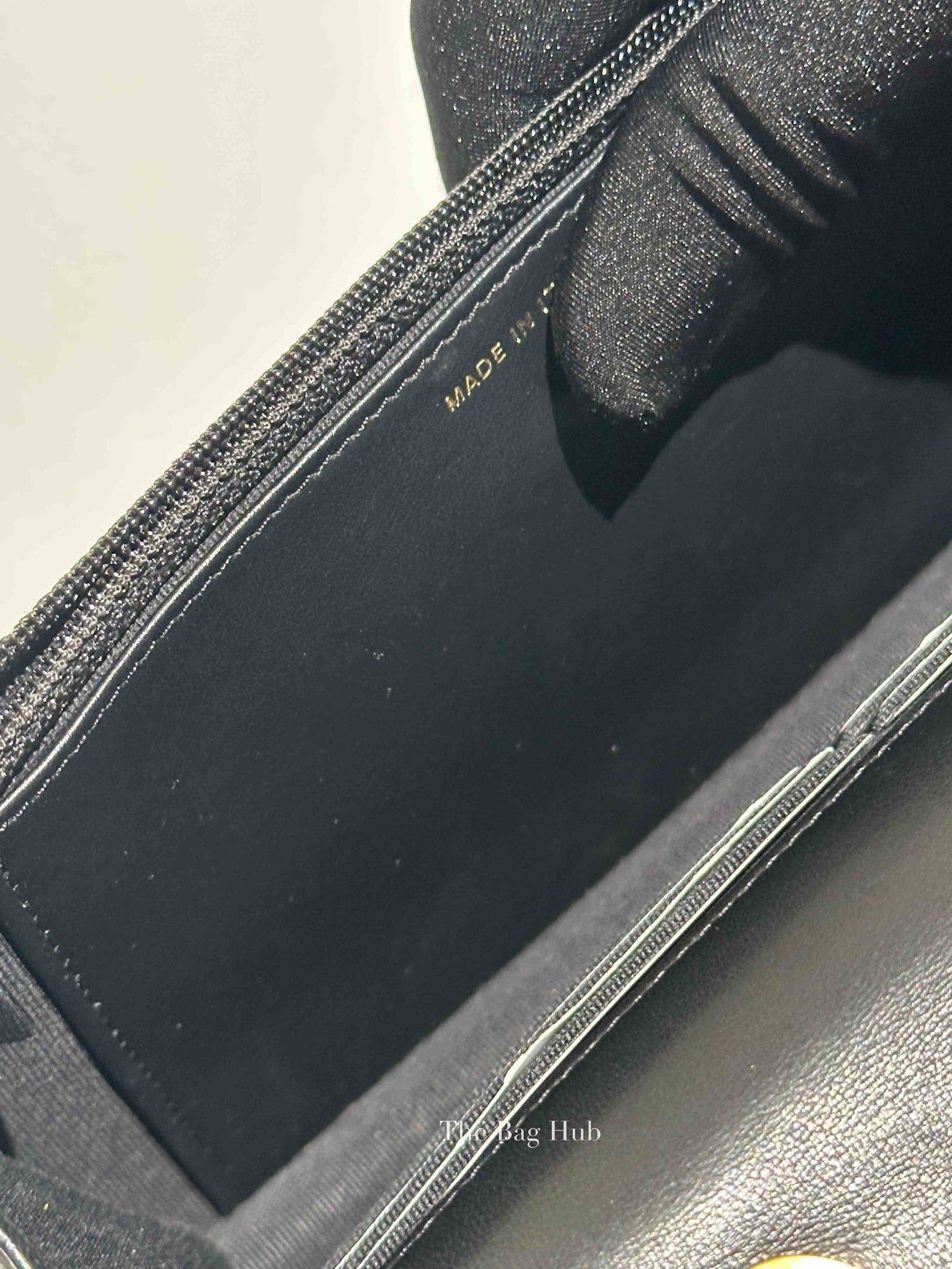 Chanel Black Lambskin Quilted Pillow Crush Wallet On Chain
