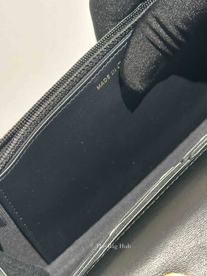 Chanel Black Lambskin Quilted Pillow Crush Wallet On Chain