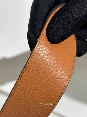 Louis Vuitton Brown/Black Leather Initiales Reversible Belt 40mm Size 95/38