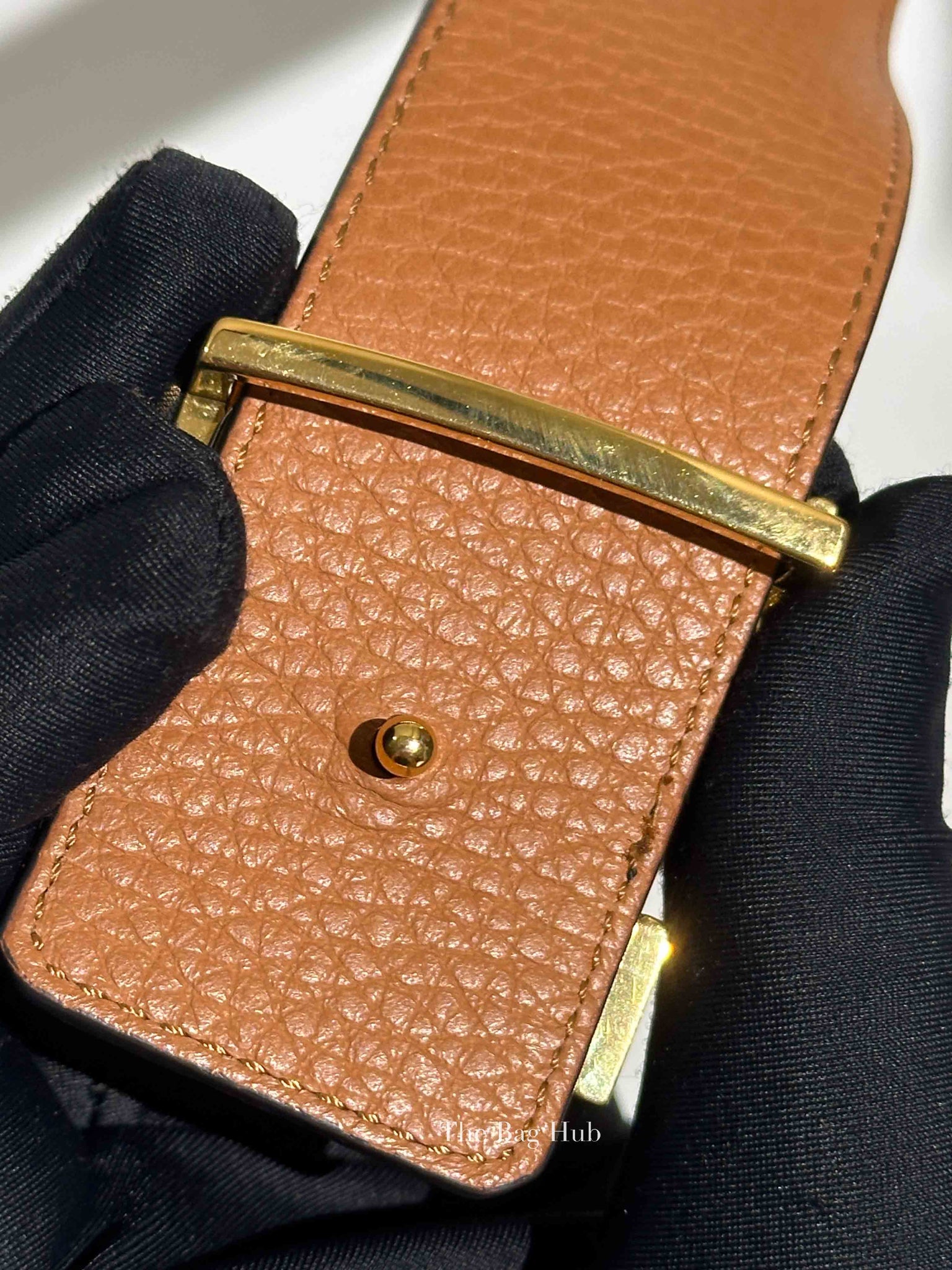 Louis Vuitton Brown/Black Leather Initiales Reversible Belt 40mm Size 95/38