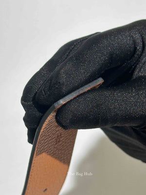 Louis Vuitton Brown/Black Leather Initiales Reversible Belt 40mm Size 95/38