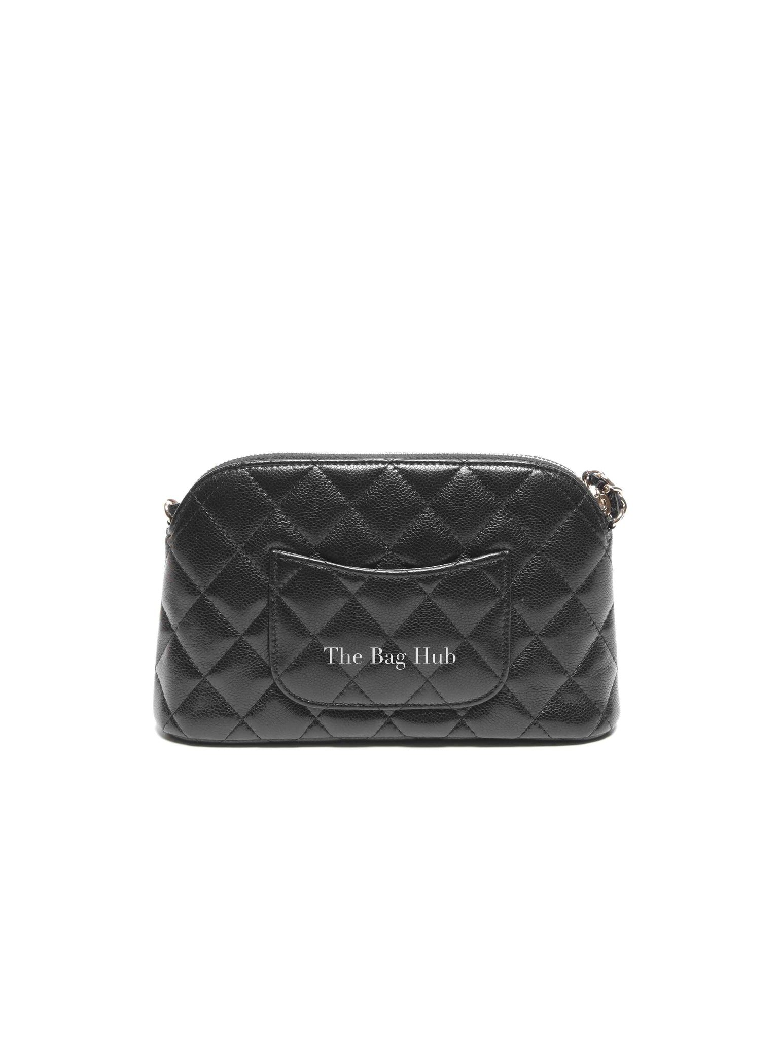 Chanel Black Caviar Quilted 24A Classic Clutch with Chain GHW