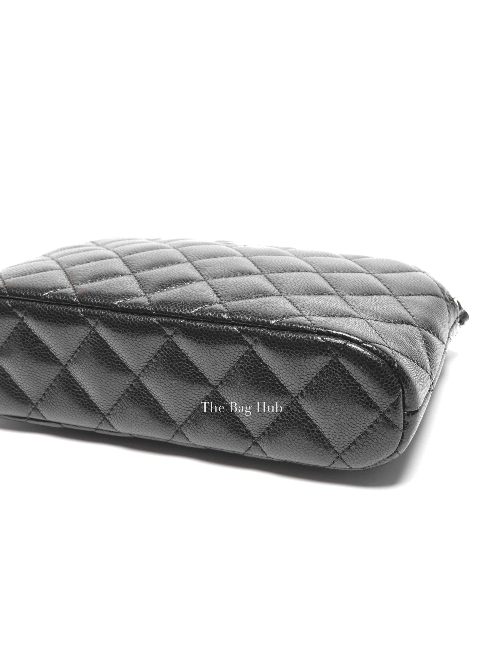 Chanel Black Caviar Quilted 24A Classic Clutch with Chain GHW