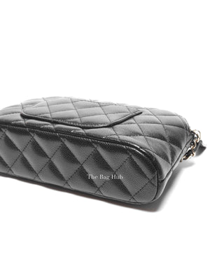 Chanel Black Caviar Quilted 24A Classic Clutch with Chain GHW