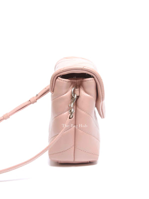 Saint Laurent Tender Pink Calfskin Y Quilted Monogram Toy Loulou Crossbody Bag