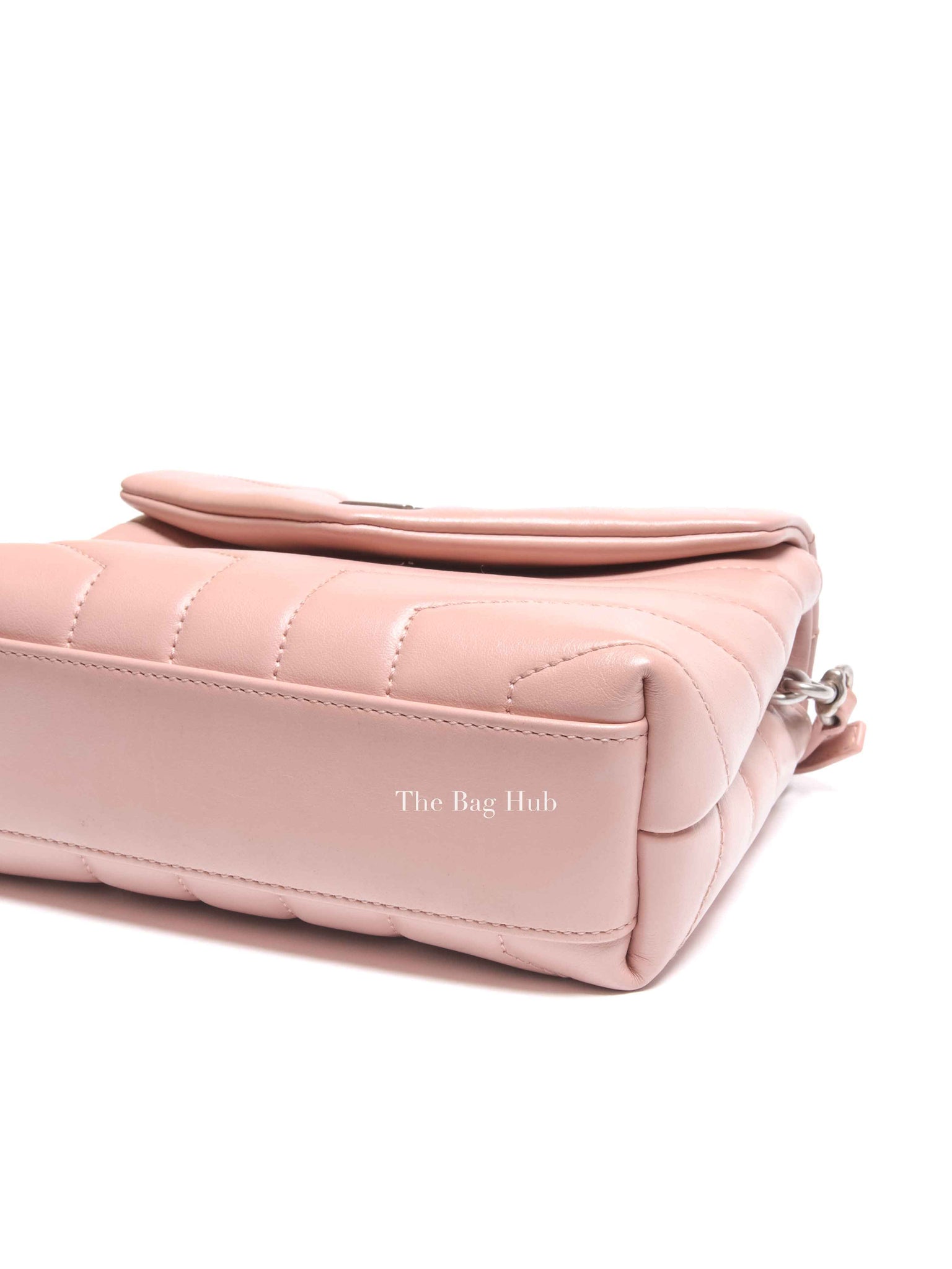Saint Laurent Tender Pink Calfskin Y Quilted Monogram Toy Loulou Crossbody Bag