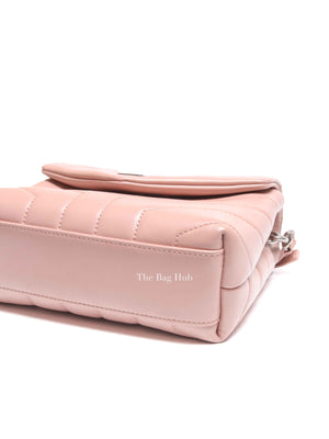 Saint Laurent Tender Pink Calfskin Y Quilted Monogram Toy Loulou Crossbody Bag