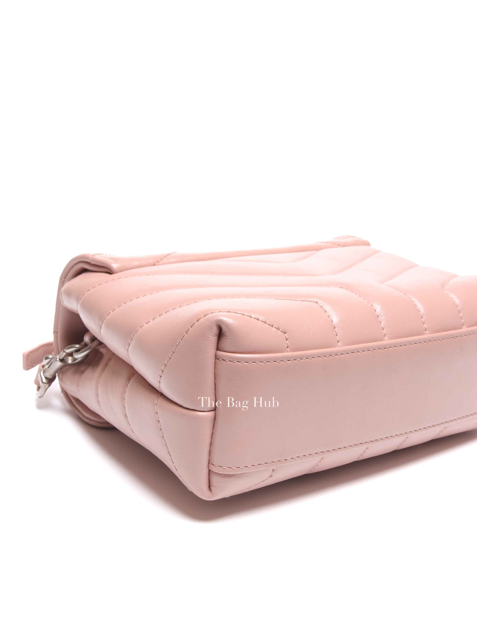 Saint Laurent Tender Pink Calfskin Y Quilted Monogram Toy Loulou Crossbody Bag