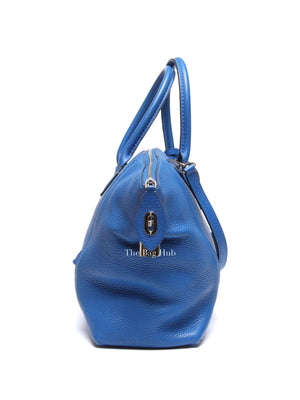 Louis Vuitton Bleu Veau Leather Cachemire Soft Lockit PM Bag