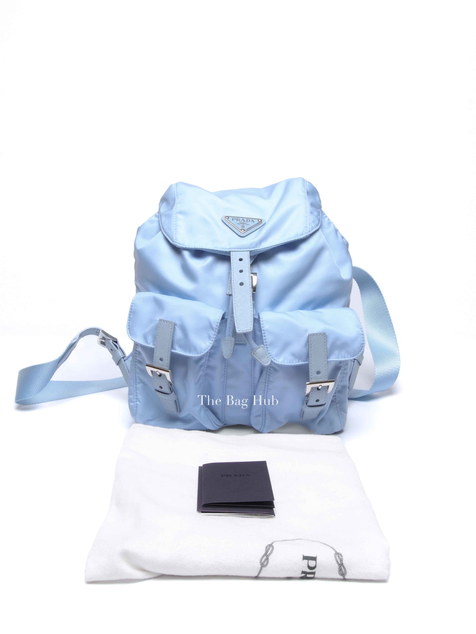 Prada Celeste Vela Small Re-Nylon Backpack 1BZ677
