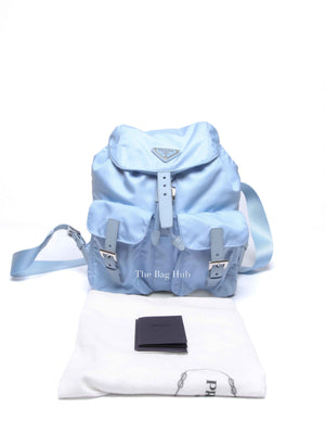 Prada Celeste Vela Small Re-Nylon Backpack 1BZ677