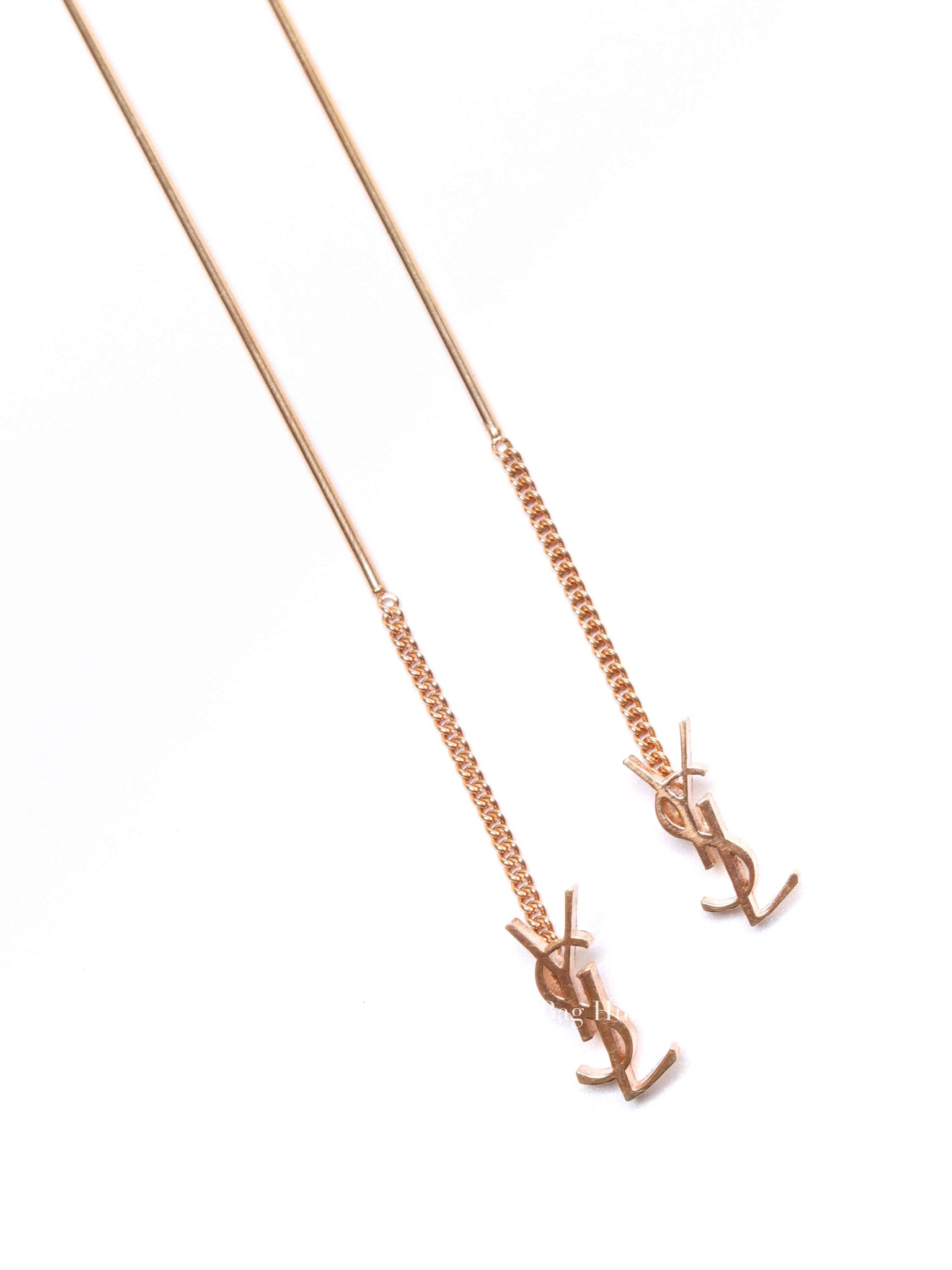 Saint Laurent Gold Cassandre Threader Earrings