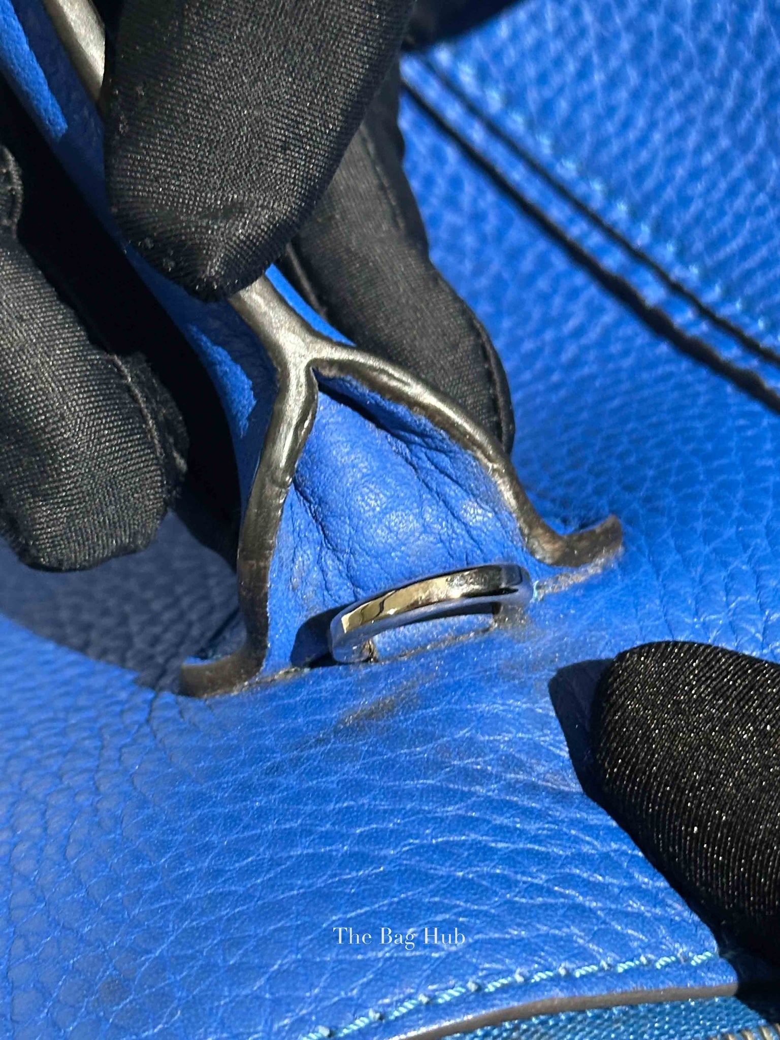 Louis Vuitton Bleu Veau Leather Cachemire Soft Lockit PM Bag