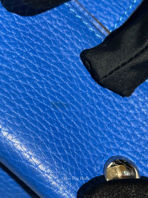 Louis Vuitton Bleu Veau Leather Cachemire Soft Lockit PM Bag