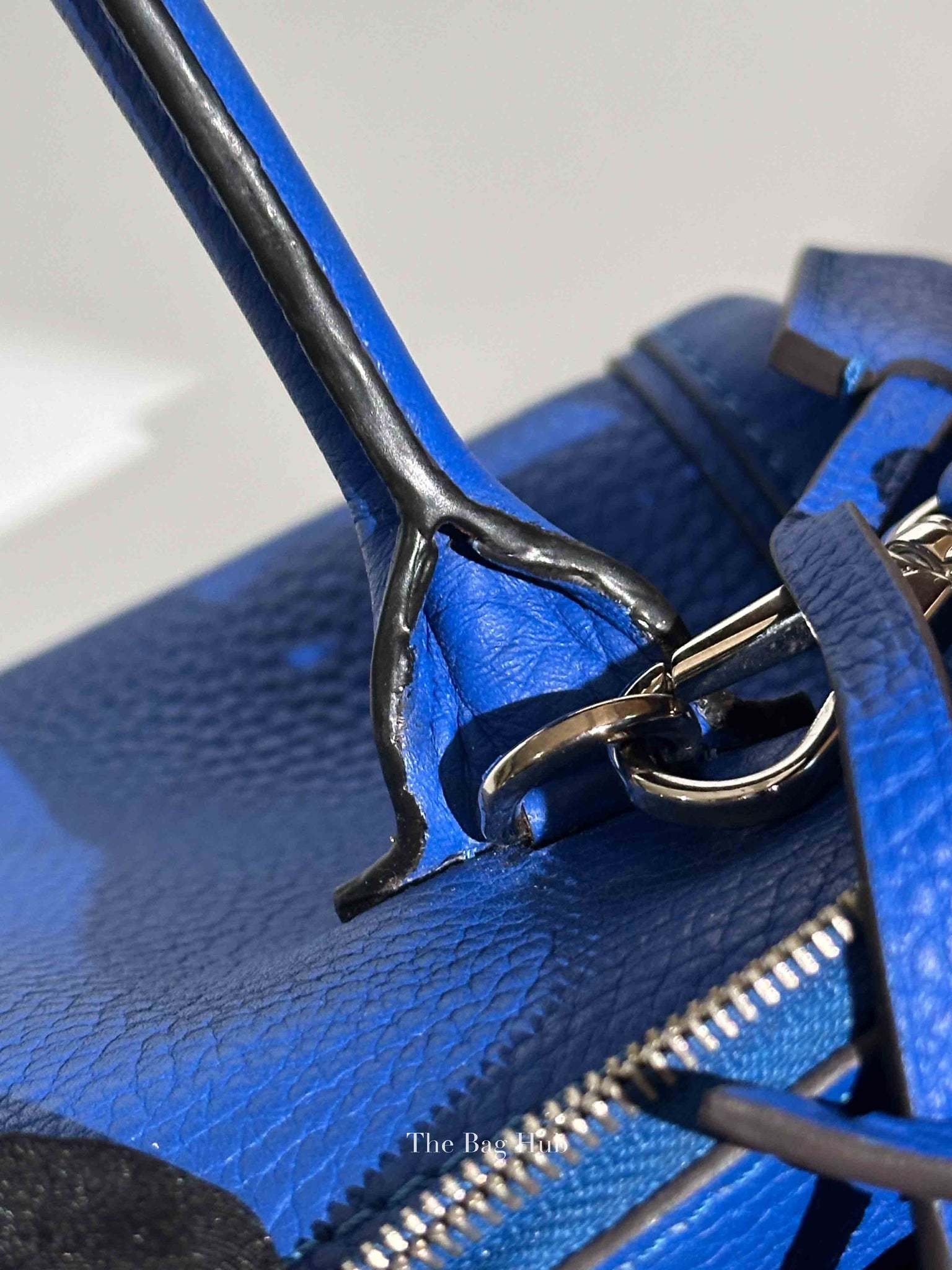 Louis Vuitton Bleu Veau Leather Cachemire Soft Lockit PM Bag