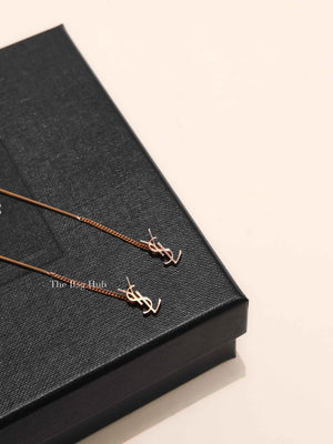 Saint Laurent Gold Cassandre Threader Earrings
