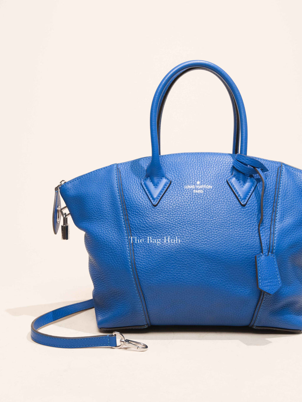 Louis Vuitton Bleu Veau Leather Cachemire Soft Lockit PM Bag