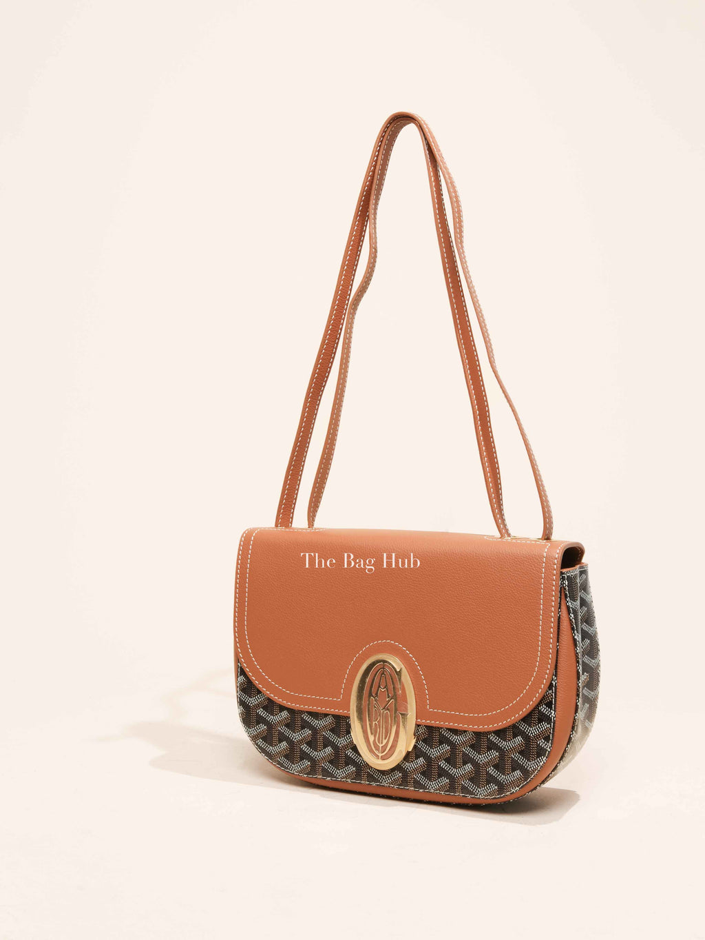 Goyard Black/Tan Goyardine 233 PM Shoulder Bag