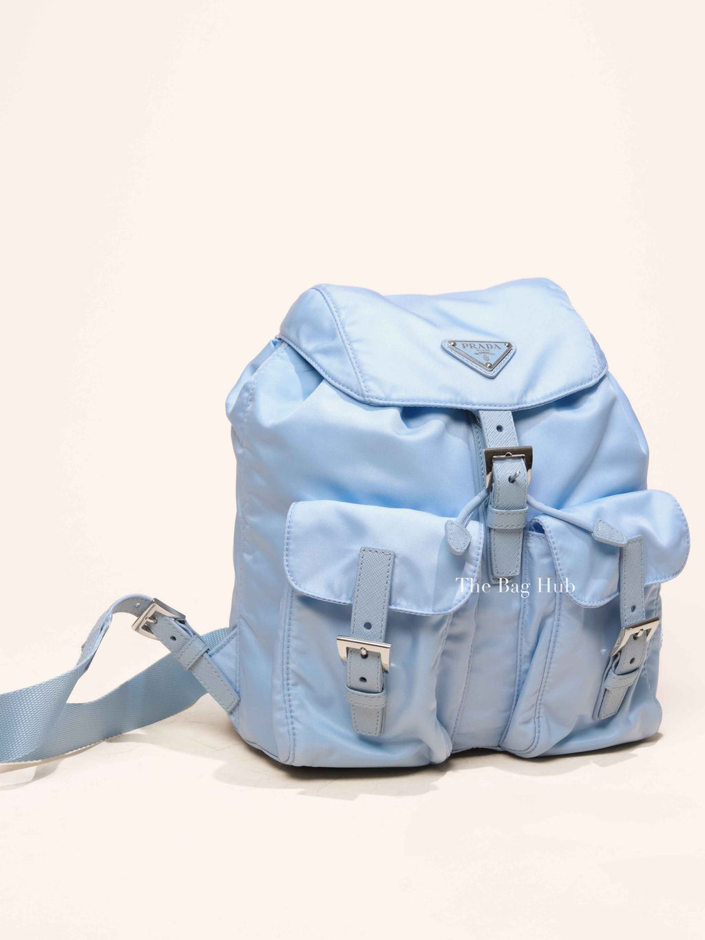 Prada Celeste Vela Small Re-Nylon Backpack 1BZ677