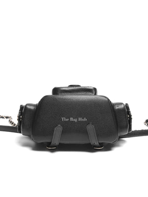 Chanel Black Shiny Caviar Quilted Small Cargo Duma Backpack