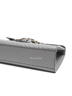 Gucci Dark Grey Calfskin Microguccisima Medium Emily Chain Shoulder Bag