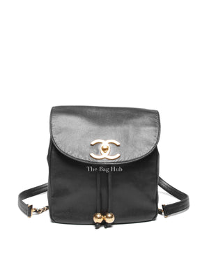 Chanel Black Caviar Vintage Medium Backpack