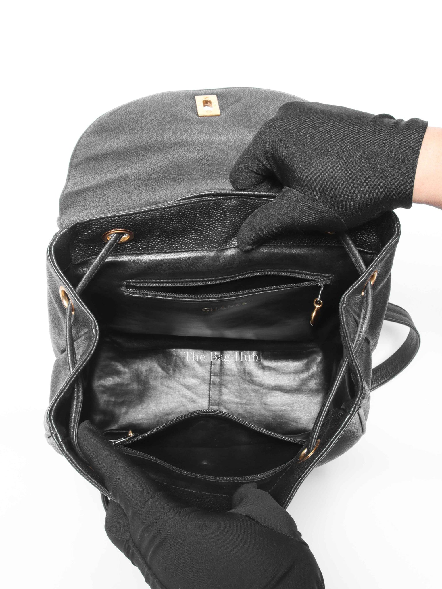 Chanel Black Caviar Vintage Medium Backpack