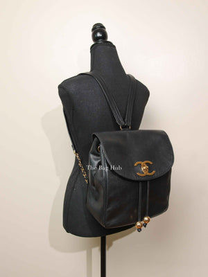 Chanel Black Caviar Vintage Medium Backpack