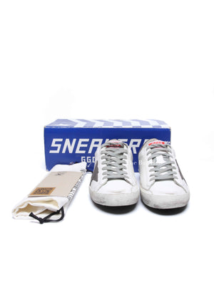 Golden Goose White Leather Super-Star Low-Top Men's Sneakers Size 40