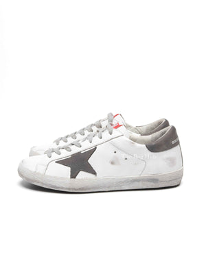 Golden Goose White Leather Super-Star Low-Top Men's Sneakers Size 40