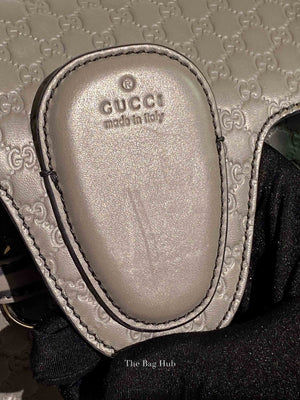 Gucci Dark Grey Calfskin Microguccisima Medium Emily Chain Shoulder Bag