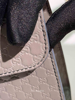 Gucci Dark Grey Calfskin Microguccisima Medium Emily Chain Shoulder Bag