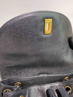 Chanel Black Caviar Vintage Medium Backpack
