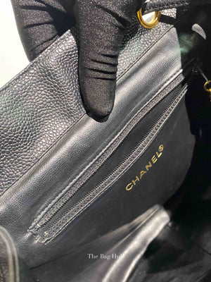 Chanel Black Caviar Vintage Medium Backpack