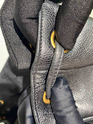 Chanel Black Caviar Vintage Medium Backpack