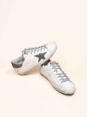 Golden Goose White Leather Super-Star Low-Top Men's Sneakers Size 40