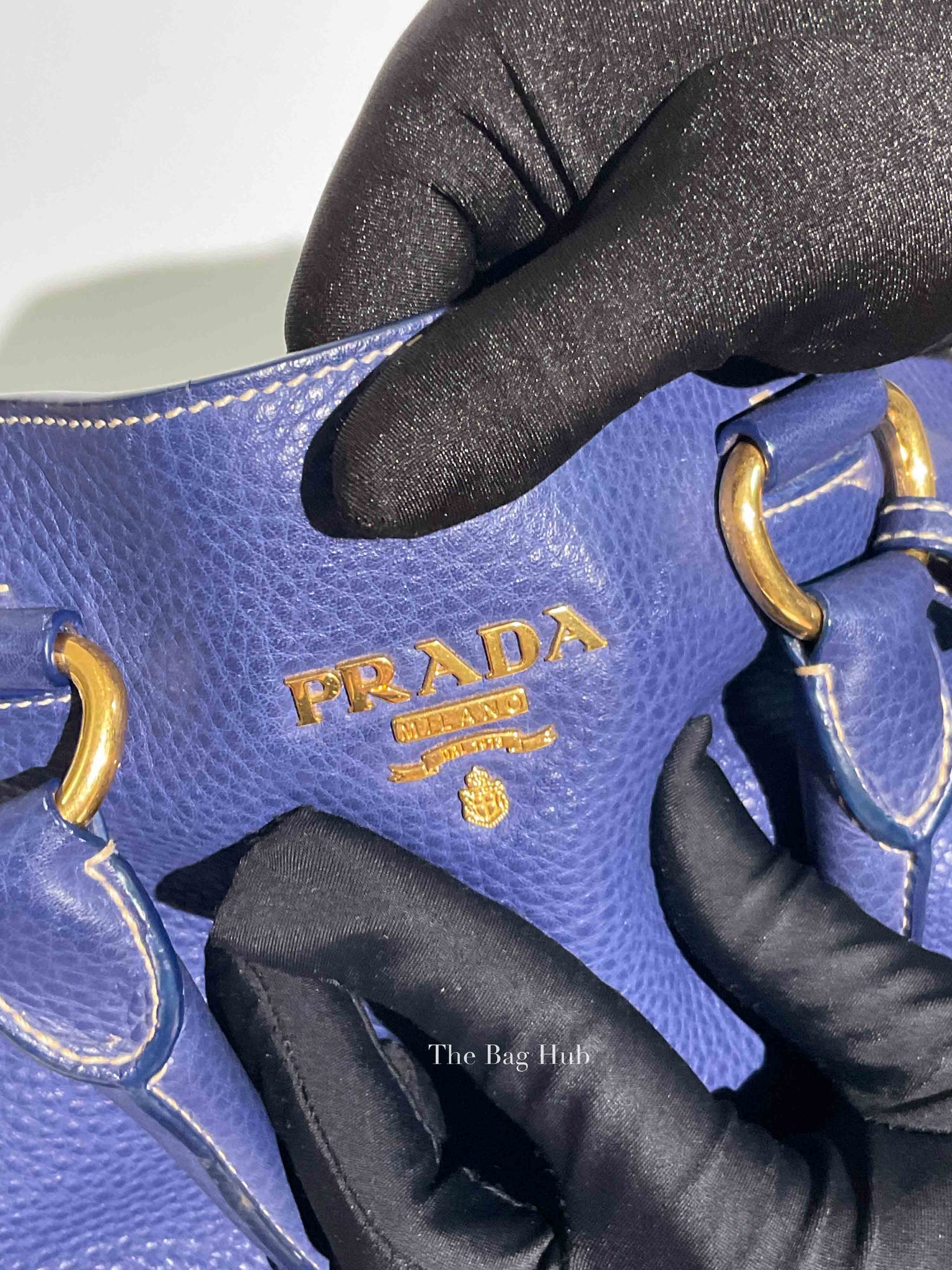 Prada Inchiostro Vitello Daino Large Tote Bag BN1713